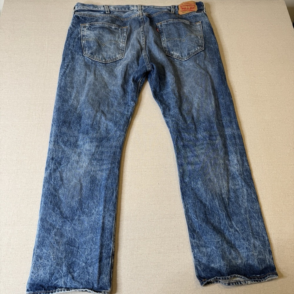 VTG Levis 501 Men's Acid Wash Distressed Jeans Button Fly Size 42 x 30‎ - Picture 3 of 8